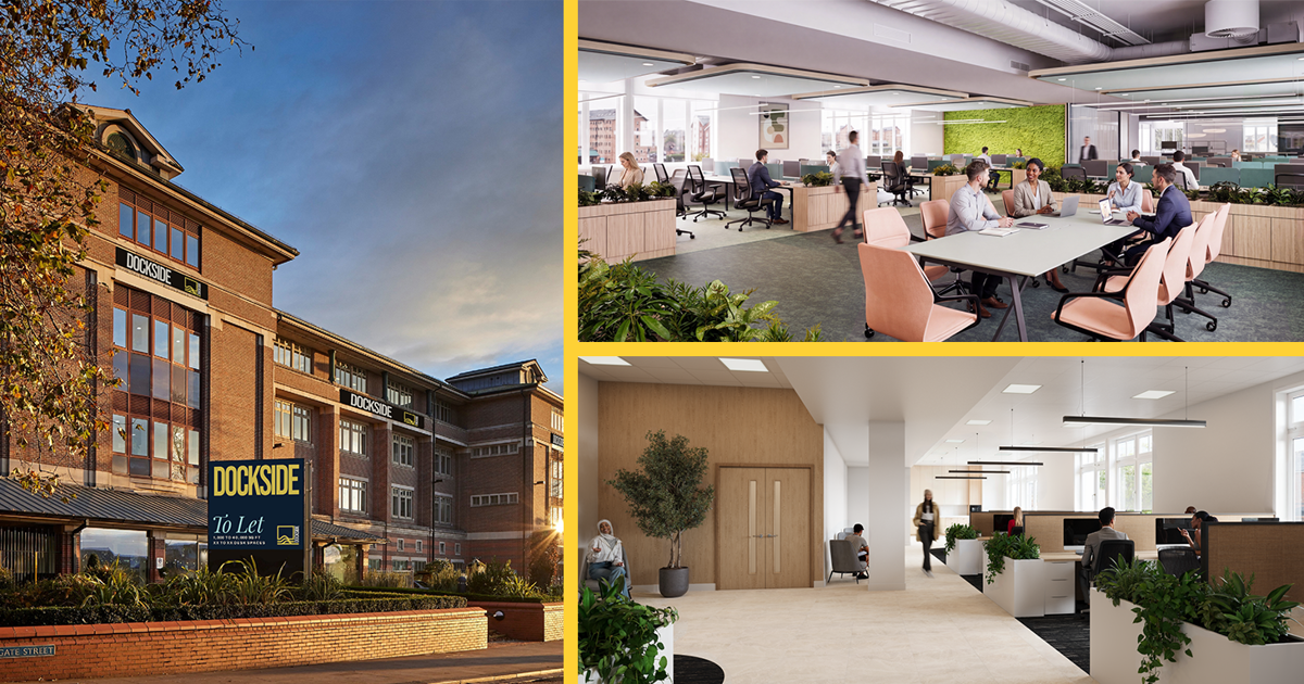 Gloucester's reimagined workspace offering flexibility and comfort in a contemporary waterside setting
