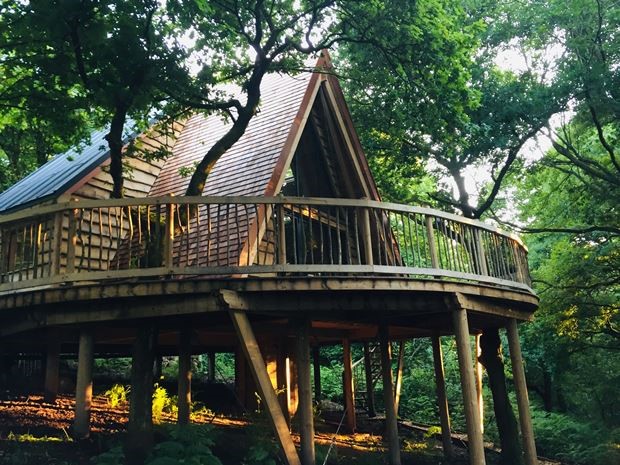 The Hudnalls Hideout, a luxurious adults-only treehouse in St Briavel’s in the Forest of Dean.