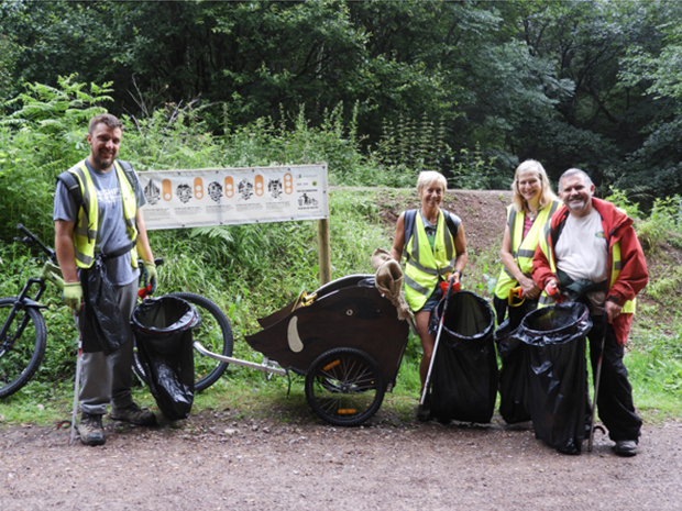 Litter picking launched on Forest of Dean mountain bike trails