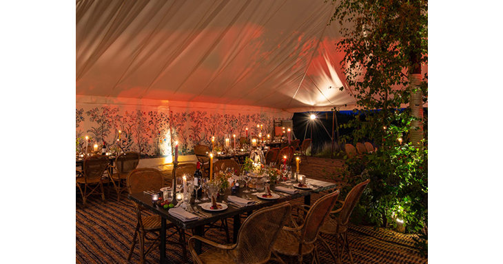 The event was set up to demonstrate a safe way of catering for up to 30 guests - when government guidelines allow.