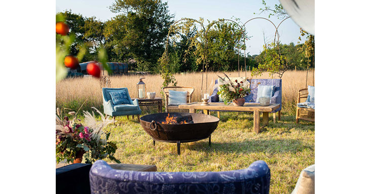 The stunning harvest supper was created in a hayfield near Cirencester.