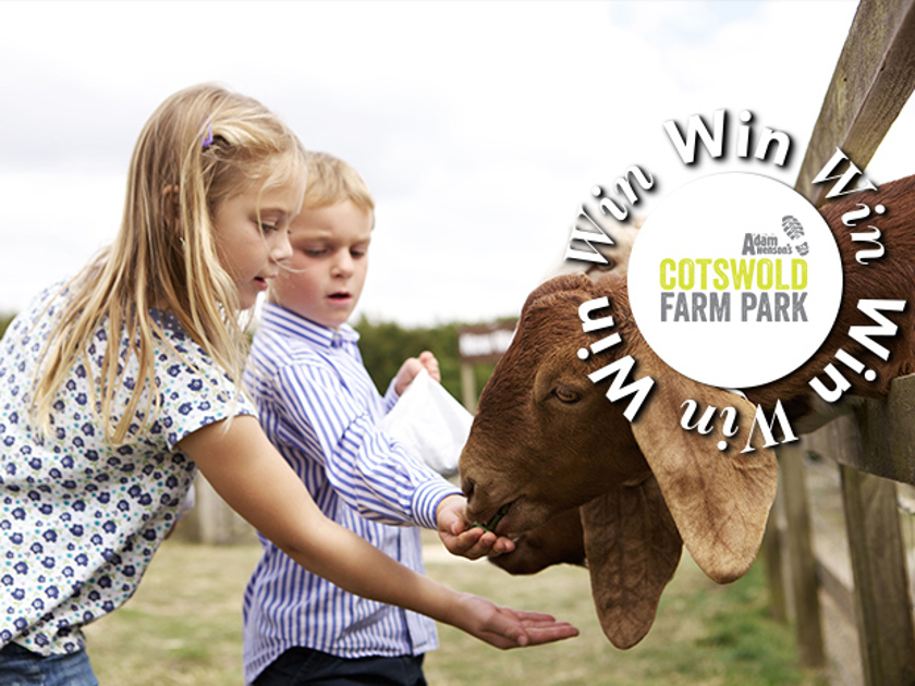 Win one of five family tickets to Cotswold Farm Park