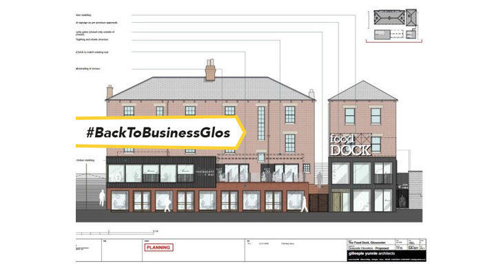 An artist's impression of Gloucester Food Dock. Drawings by Gillespie Yunnie Architects.