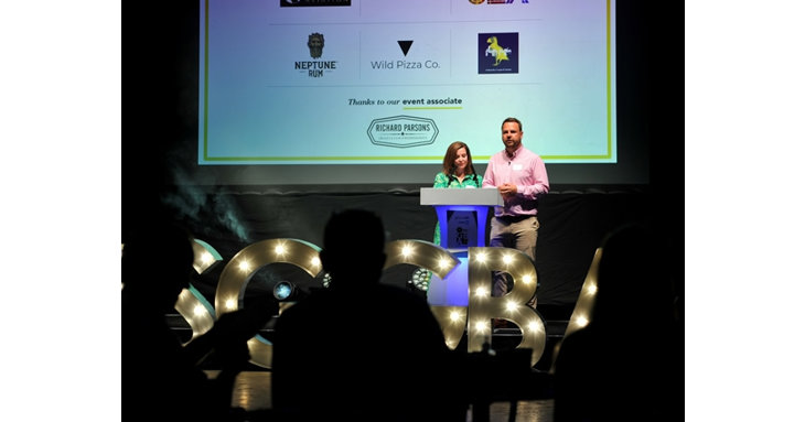 SoGlos co-founders and creators of the brand new SoGlos Gloucestershire Business Awards, Michelle Fyrne and James Fyrne welcomed guests to the special SGGBA.