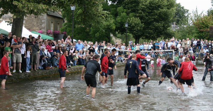 Held on the August bank holiday Monday each year, spectators can enjoy a splash-tastic game of football!