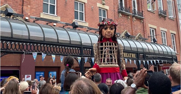 Little Amal's walk in Cheltenham