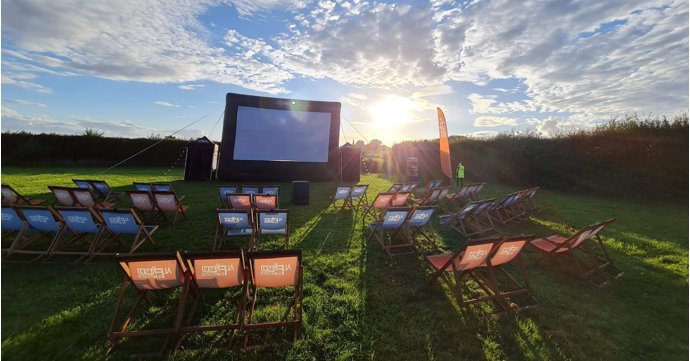 Outdoor cinema at Puckrup Hall
