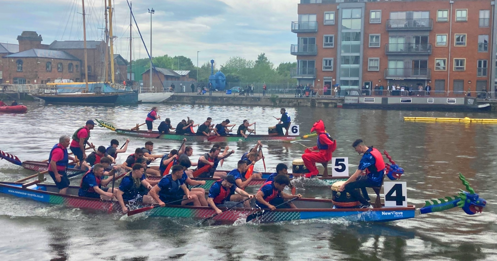 Dozens of dragon boats roar into Gloucester Docks in May 2024 - Vimarsana News