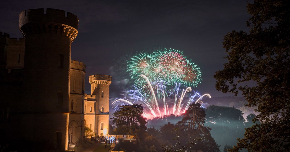 Firework Champions family day out and fireworks display at Eastnor Castle