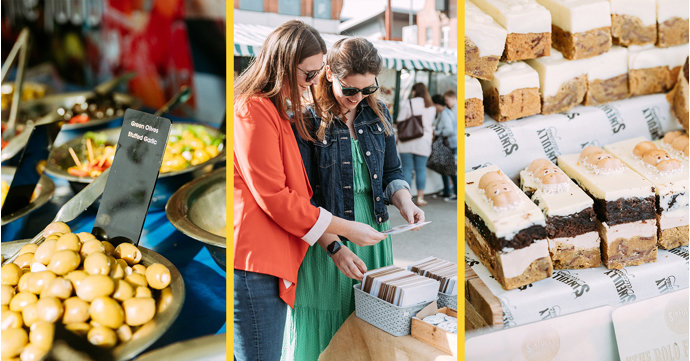 Browse for unique finds in the spring sunshine at Gloucester's Orchard Street Market this June