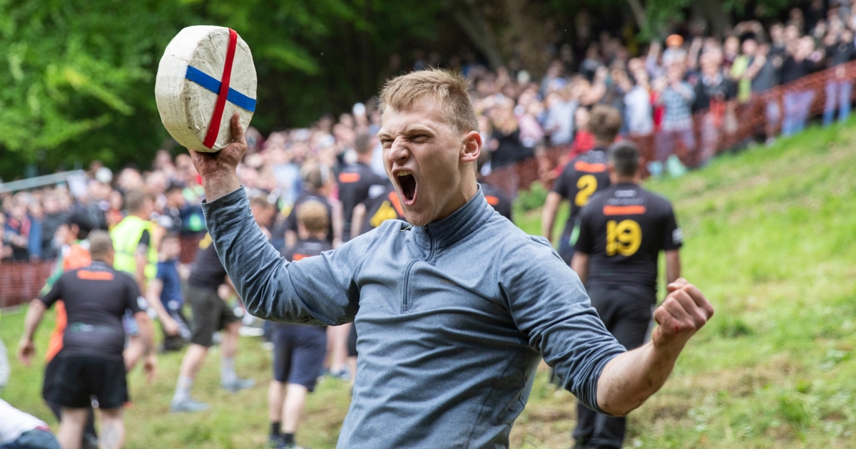 Gloucestershire Cheese Rolling 2024 on Cooper's Hill near Gloucester