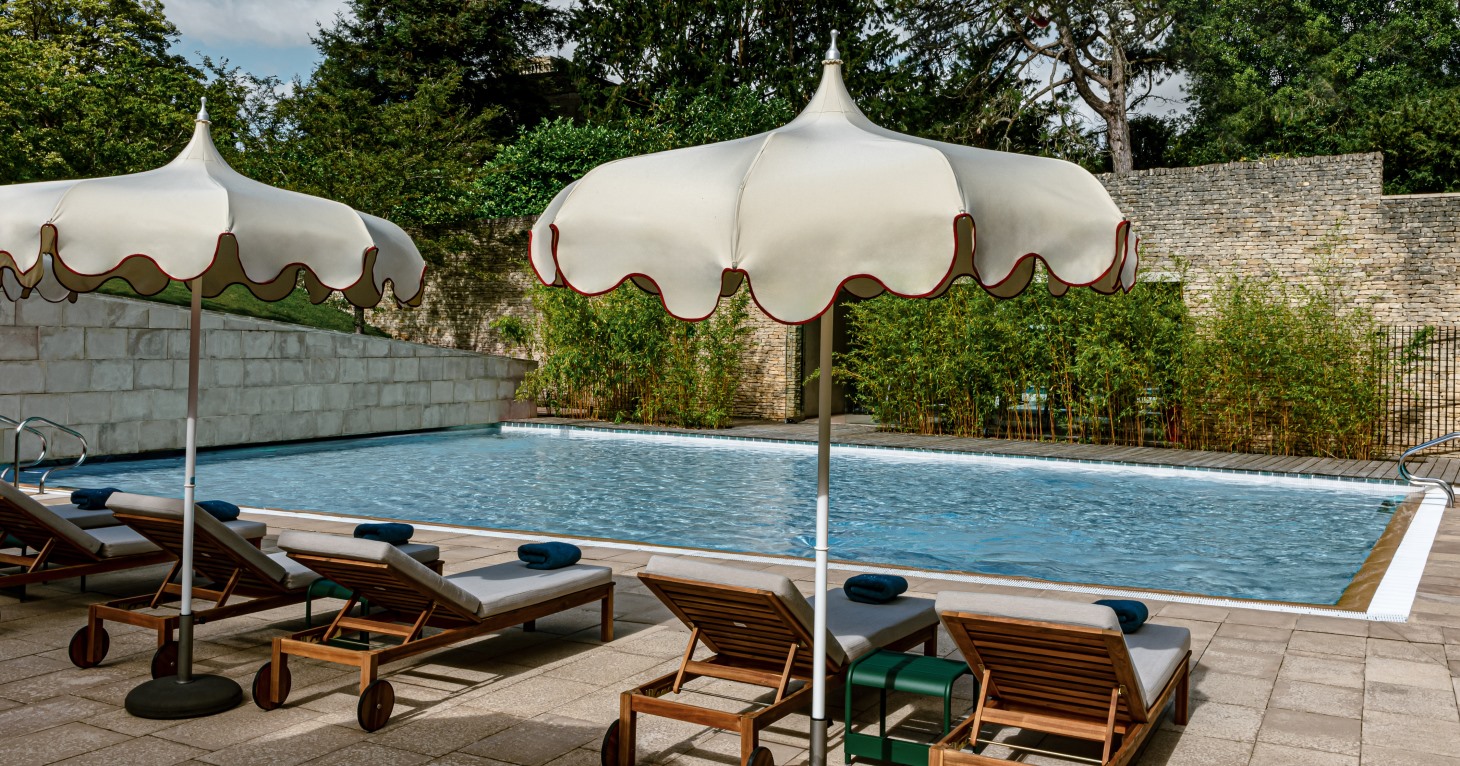Poolside parties at Cowley Manor
